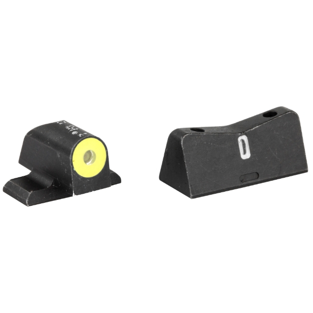 Picture of XS Sights DXT2 Big Dot Tritium Front  White Stripe Express Rear  Fits Sig Sauer Models: P225  P226  P229  P320  Springfield XD  XDm  XDs  Green with Yellow Outline SI-0013S-5Y