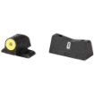 Picture of XS Sights DXT2 Big Dot Tritium Front  White Stripe Express Rear  Fits Sig Sauer Models: P225  P226  P229  P320  Springfield XD  XDm  XDs  Green with Yellow Outline SI-0013S-5Y