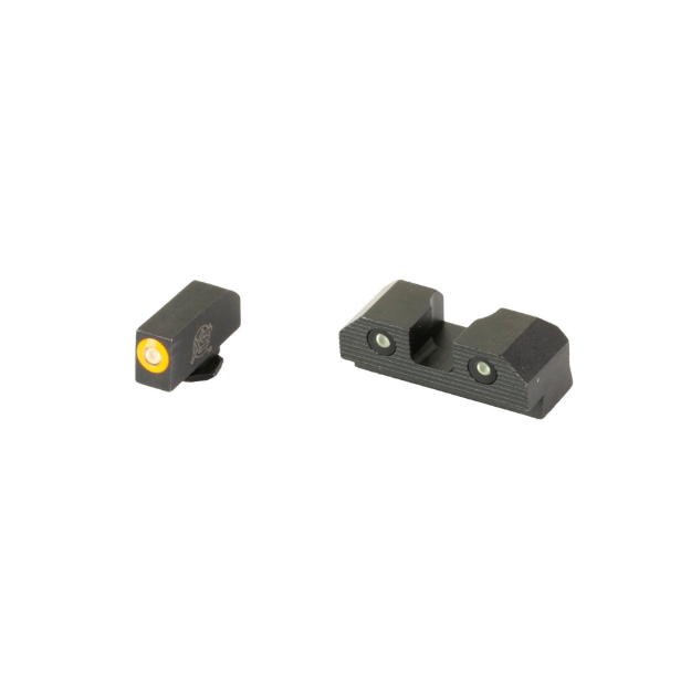 Picture of XS Sights R3D 2.0  Tritium Night Sight  Fits Glock 17/19/22/23/24/26/27/31/32/33/34/35/36  Orange Front Outline  Green Tritium Front/Rear GL-R201P-6N
